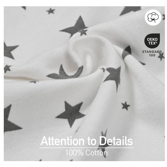 Swaddle Blankets 3 Pack 0-3 Months, Elephant, Stars & Stripes designs, Newborn - Picture 8 of 9